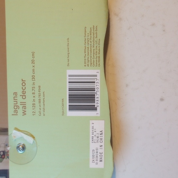 NEW Carter's Laguna Wall Decor, Colorful Turtle for Baby's Room, Nursery - Picture 4 of 6